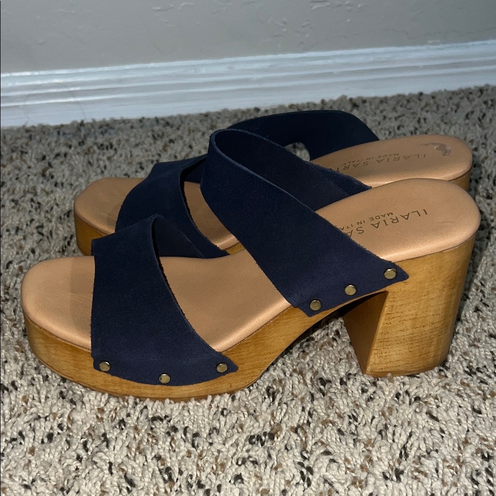 Ilaria Sartori Navy Suede BRAND NEW IN BOX